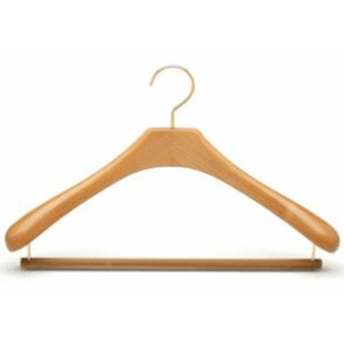 new Set of 10 Plastic Suit/Garment Hangers with Wooden Locking Trouser 17" Bar 